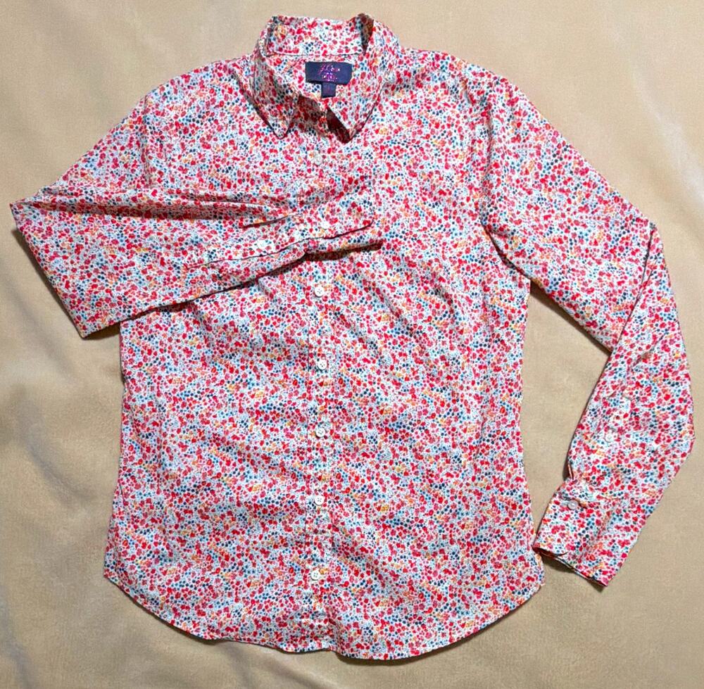 J.Crew Liberty Women’s Floral Multicolor Point Collar Button-Up Shirt Size 4